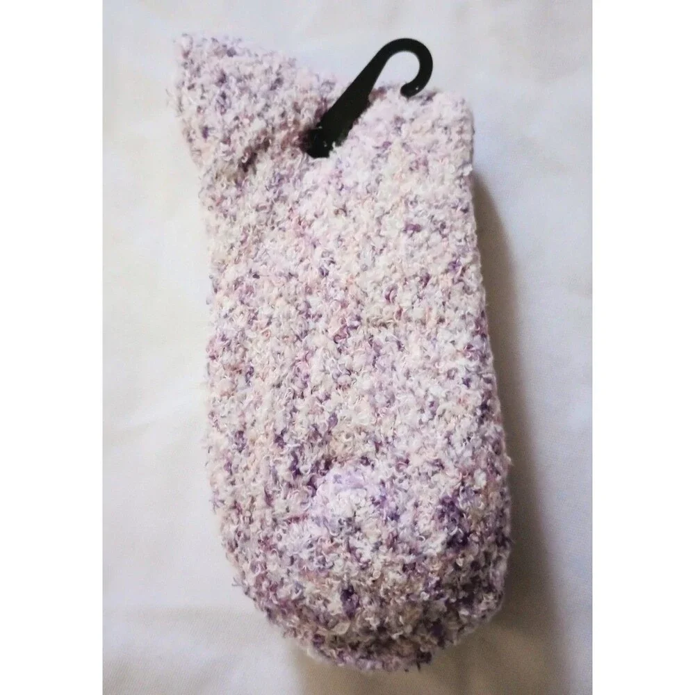 NWT West Loop Pink Speckled Fuzzy Socks sz 4-10 Womens